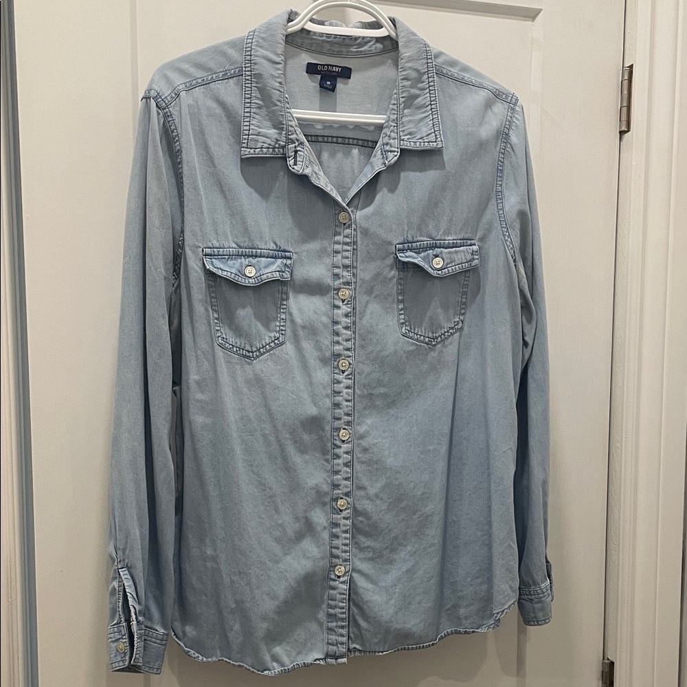 Old Navy Light Blue Soft Denim Shirt